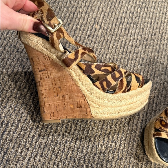 Boutique 9 Shoes - Boutique 9 Animal Print Espadrilles with Black Accents